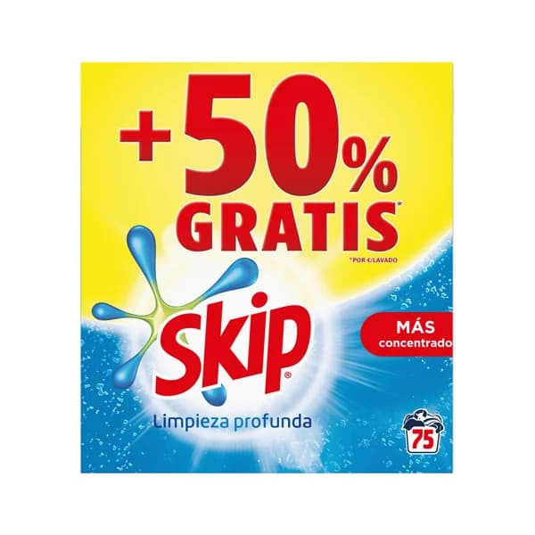 SKIP Detergente en polvo 75 ds. 4,5 kg. - 1 ud - Imagen del producto en Findit
