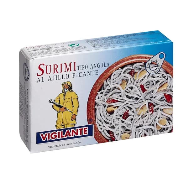 VIGILANTE Surimi tipo angula al ajillo picante 50 g. - 0.05 kg - Imagen del producto en Findit