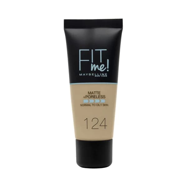 MAYBELLINE Fit me! Tono 124 Soft Sand Base de maquillaje  con acabado mate, para pieles normales a grasas. - 1 ud - Imagen del producto en Findit