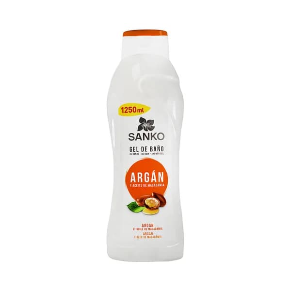 SANKO Gel para baño o ducha con argán y aceite de macadamina SANKO 1250 ml. - 1.25 l - Imagen del producto en Findit