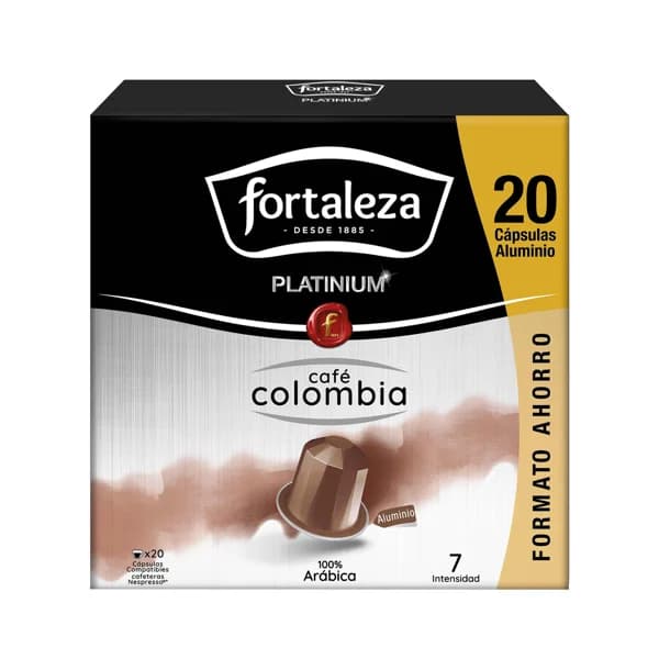FORTALEZA PLATINIUM Café en cápsulas Colombia 20 uds. - 0.1 kg - Imagen del producto en Findit