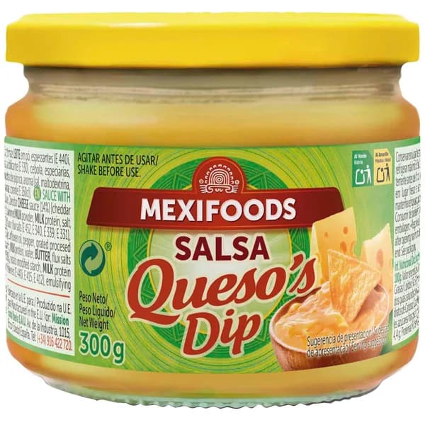 Salsa sabor queso MEXIFOODS, frasco 300 g - 0.3 kg - Imagen del producto en Findit