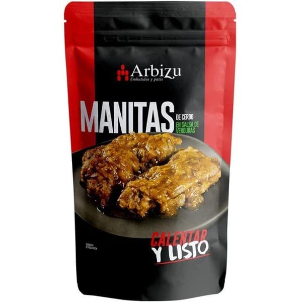 Manitas de cerdo en salsa de verduras ARBIZU, sobre 600 g - 1 ud - Imagen del producto en Findit
