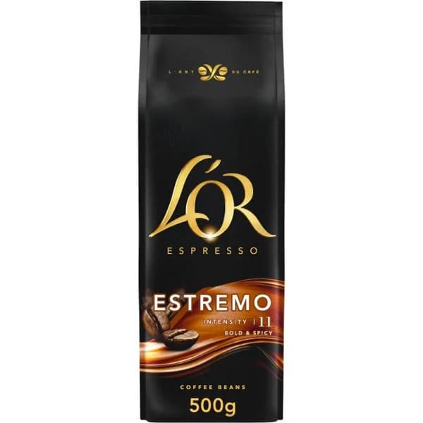 Café en grano Estremo L'OR, paquete 500 g - 0.5 kg - Imagen del producto en Findit