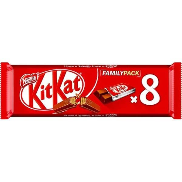 Barrita de chocolate con leche KIT KAT, pack 8x20,7 g - 0.17 kg - Imagen del producto en Findit