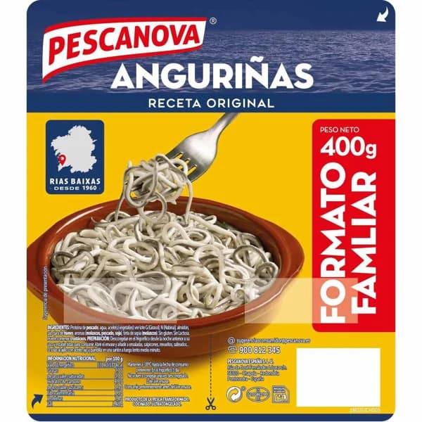 Anguriña congelada PESCANOVA, bandeja 400 g - 0.4 kg - Imagen del producto en Findit