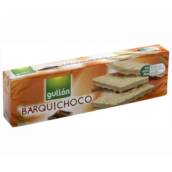 GULLÓN Barquichoco Galleta de barquillo rellena de chocolate 150 g. - 0.15 kg - Imagen del producto en Findit