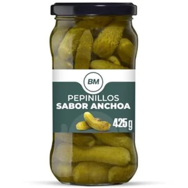 Pepinillos sabor anchoa 425 g - 0.23 kg - Imagen del producto en Findit
