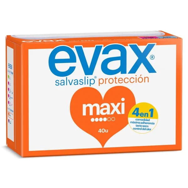 Protegeslips protección maxi Evax caja 40 unidades - 39.38 ud - Imagen del producto en Findit