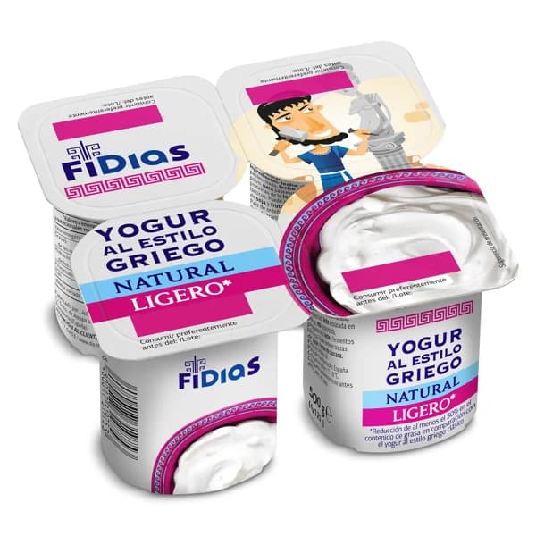 Yogur griego natural ligero Fidias de Dia pack 4 x 125 g - 0.5 kg - Imagen del producto en Findit