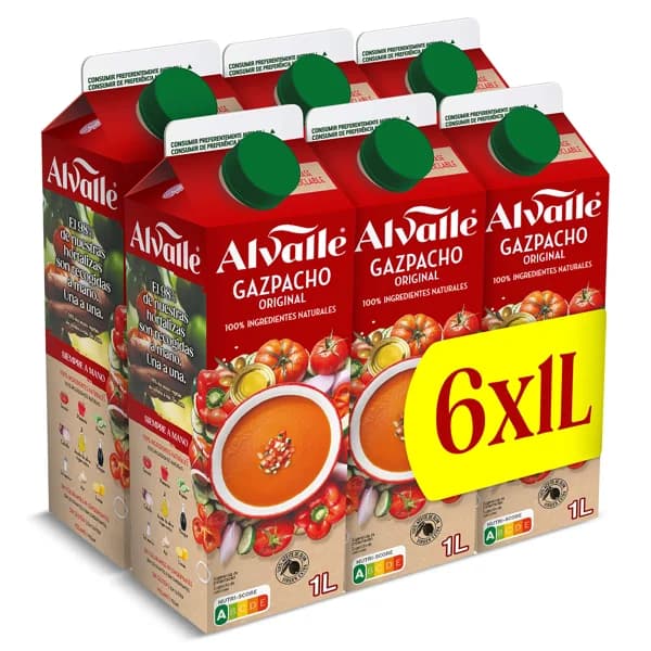 Gazpacho original Alvalle pack 6 x 1 l - 6 ud - Imagen del producto en Findit
