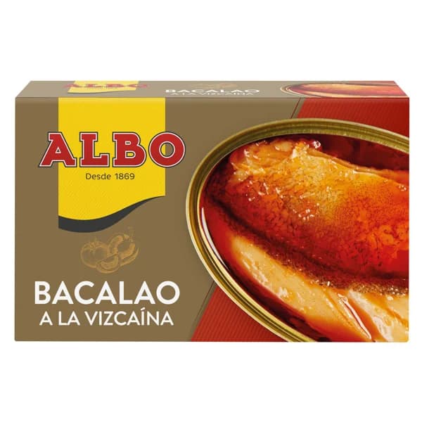 ALBO Bacalao a la vizcaína lata de 70 g. - 0.07 kg - Imagen del producto en Findit