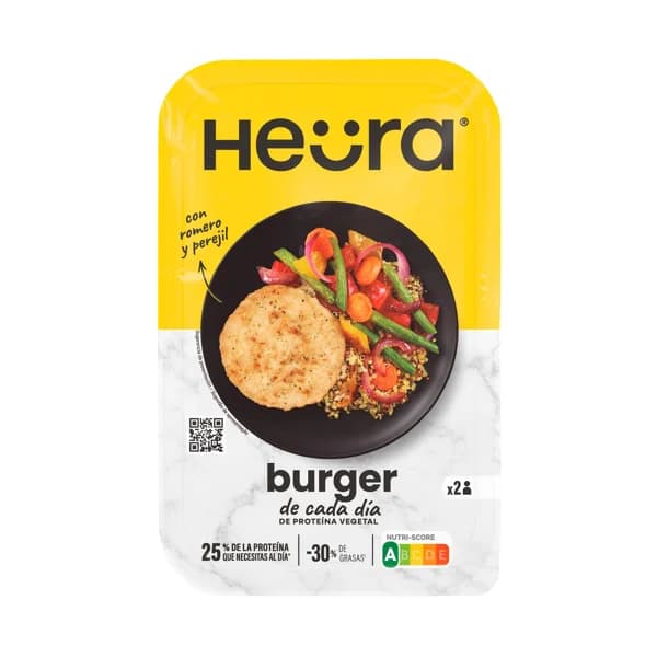 HEÜRA Hamburguesa vegetal sabor pollo 180 g. - 0.18 kg - Imagen del producto en Findit