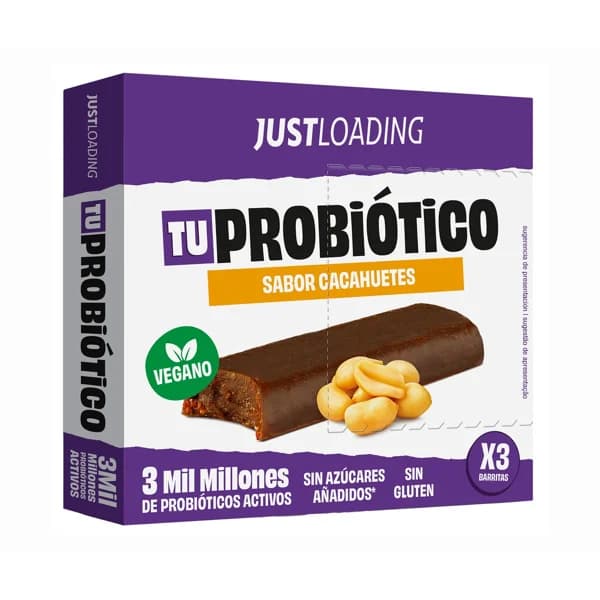 JUSTLOADING Barrita de frutos secos con probióticos 3x35 gr. - 0.11 kg - Imagen del producto en Findit