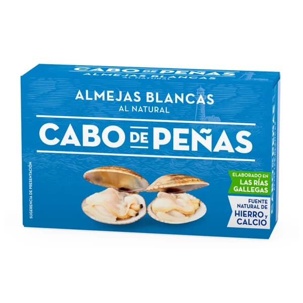 CABO DE PEÑAS Almeja blanca al natural 63 g. - 0.06 kg - Imagen del producto en Findit