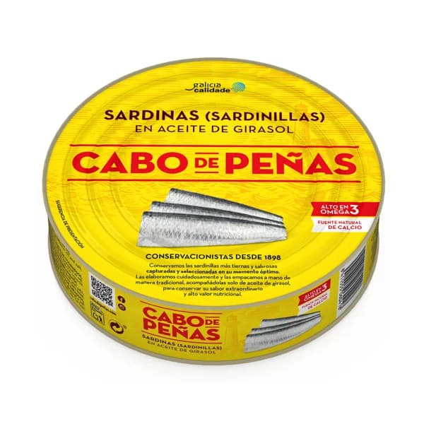 CABO DE PEÑAS Sardinillas en aceite de girasol lata de 385 g. - 0.39 kg - Imagen del producto en Findit