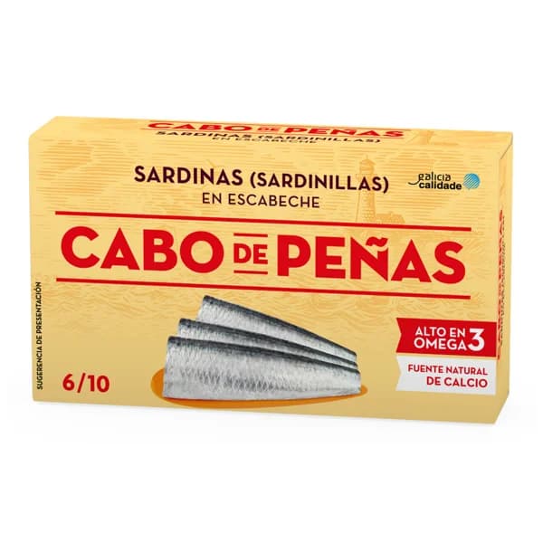 CABO DE PEÑAS Sardinillas en escabeche lata de 60 g. - 0.06 kg - Imagen del producto en Findit