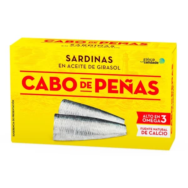 CABO DE PEÑAS Sardinas en aceite de girasol lata 84 g. - 0.08 kg - Imagen del producto en Findit