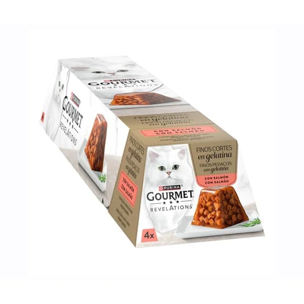 REVELATIONS Alimentación de gato gourmet finos cortes salmón 4 x 57 gr. - 0.23 kg - Imagen del producto en Findit