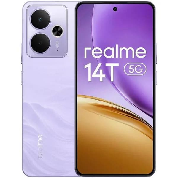 Smartphone libre purple 8+256 GB + cargador 45W, 14T 5G REALME - 1 ud - Imagen del producto en Findit