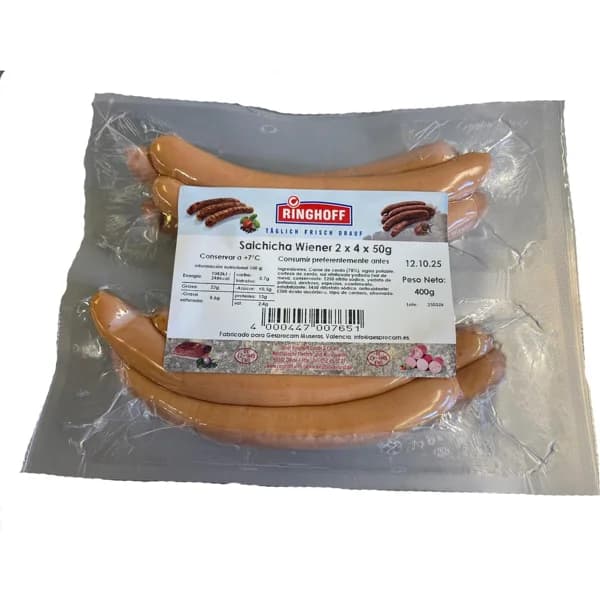 Salchicha Wiener - 0.4 kg - Imagen del producto en Findit