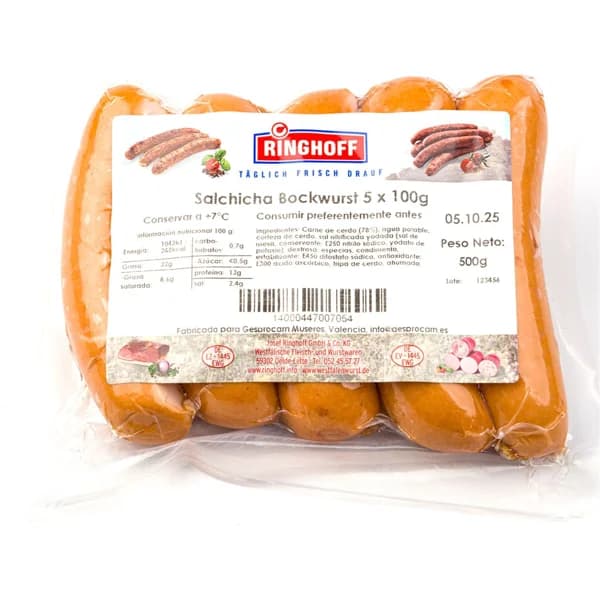 Salchicha Bockwurst - 0.5 kg - Imagen del producto en Findit