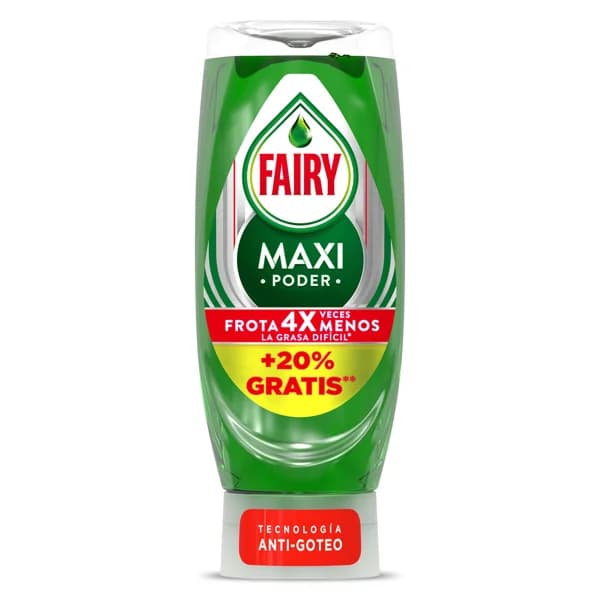 Lavavajillas mano maxi poder anti-goteo Fairy botella 450 ml - 0.45 l - Imagen del producto en Findit