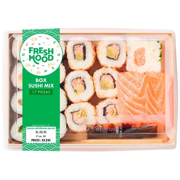FOODIZ Box sushi mix 17 uds. 304 g. - 0.3 kg - Imagen del producto en Findit