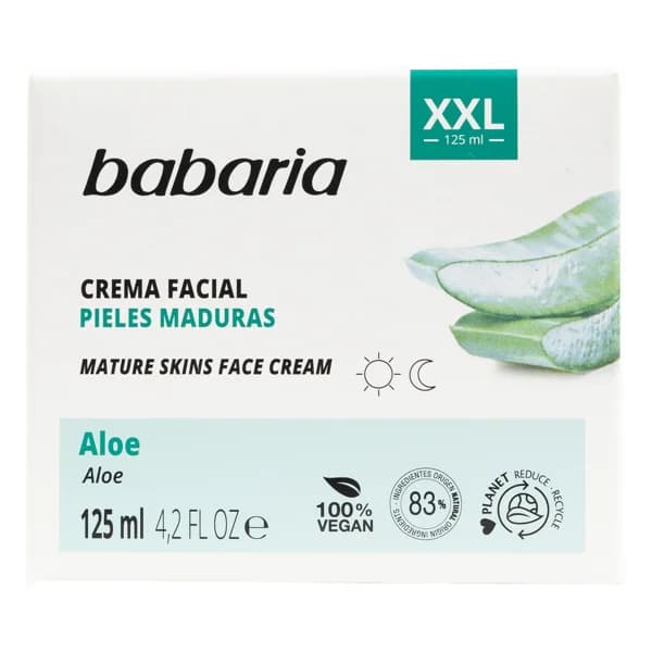 BABARIA Crema facial con aloe vera para pieles maduras 125 ml. - 0.12 l - Imagen del producto en Findit