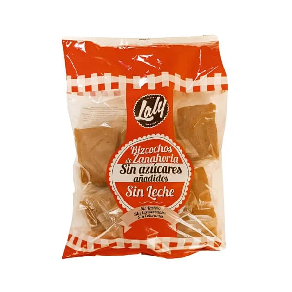 LALY Bizcochos de zanahoria sin azúcares añadidos y sin lactosa 450 g. - 0.45 kg - Imagen del producto en Findit