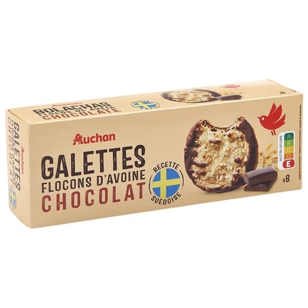 PRODUCTO ALCAMPO Galletas suecas de avena con chocolate negro 150 g. - 0.15 kg - Imagen del producto en Findit