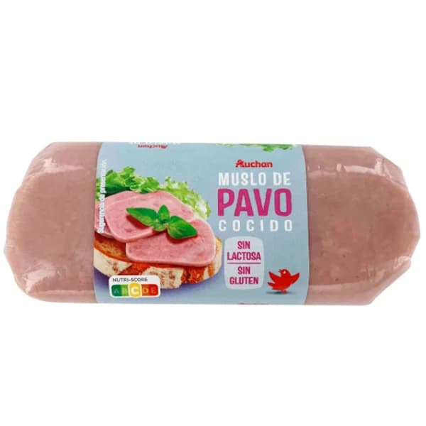 AUCHAN Fiambre de jamón de pavo cocido 400 g. Producto Alcampo - 0.4 kg - Imagen del producto en Findit