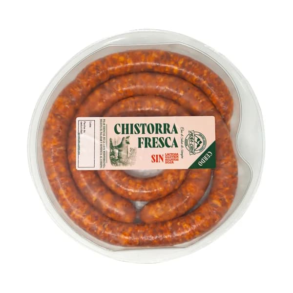 PEÑA CRUZ Chistorra fresca de cerdo, elaborada sin gluten, ni lactosa ni soja 375 g. - 0.38 kg - Imagen del producto en Findit