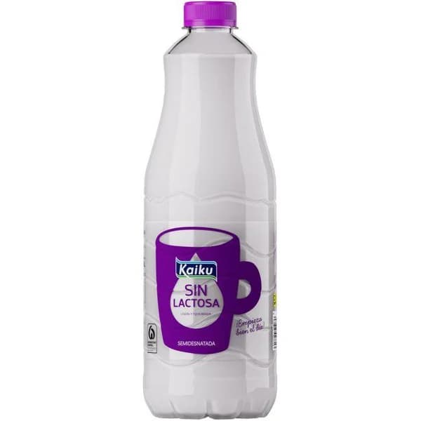 Leche semidesnatada sin lactosa KAIKU, botella 1,5 litros - 1.5 l - Imagen del producto en Findit