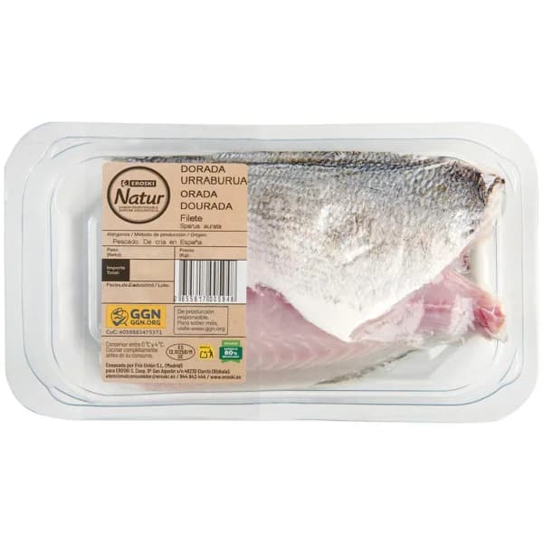Filete de dorada EROSKI NATUR, bandeja aprox. 250 g - 0.25 kg - Imagen del producto en Findit
