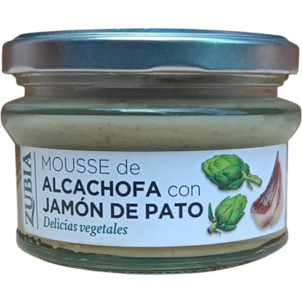 Mousse de alcachofa con jamón de pato ZUBIA, frasco 130 g - 0.13 kg - Imagen del producto en Findit