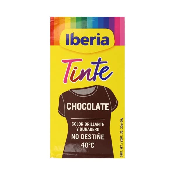 IBERIA Tinte para ropa de color chocolate (permite teñir a baja temperatura 40ª) IBERIA 1 ud. - 1 ud - Imagen del producto en Findit