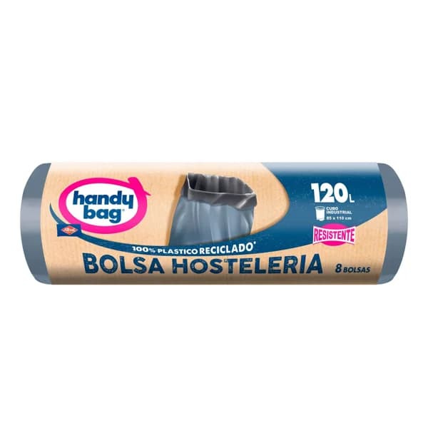 HANDY BAG Bolsa de basura hostelería 100% plástico reciclado 8B 129L - 1 ud - Imagen del producto en Findit