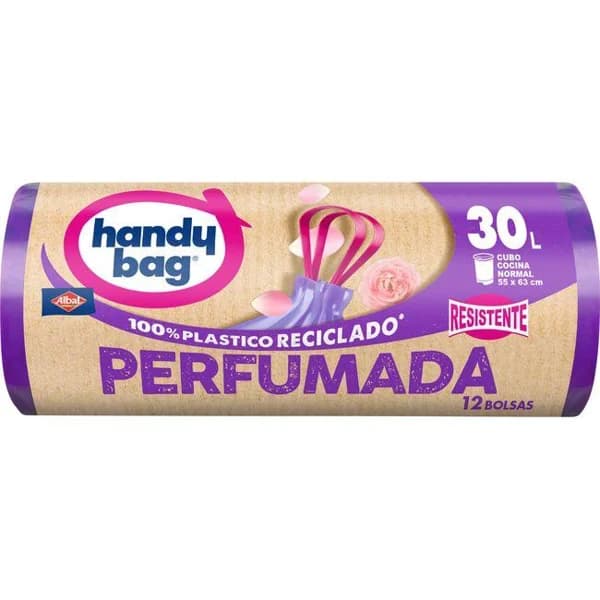 Bolsa de basura perfumada 30 l HANDY BAG, paquete 12 uds - 12 ud - Imagen del producto en Findit