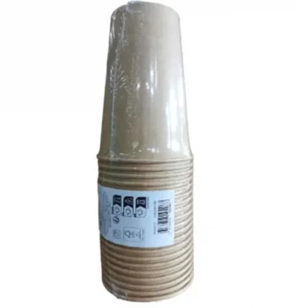 Set de 20 Vasos de Cartón Kraft 20 cl CARREFOUR HOME - Marrón - 20.42 ud - Imagen del producto en Findit