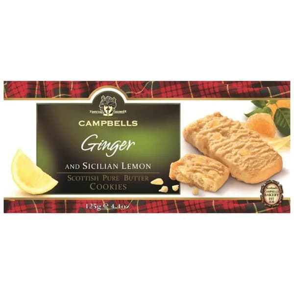 CAMBELL`S Galleta de mantequilla ginger limón caja 125 g. - 0.13 kg - Imagen del producto en Findit