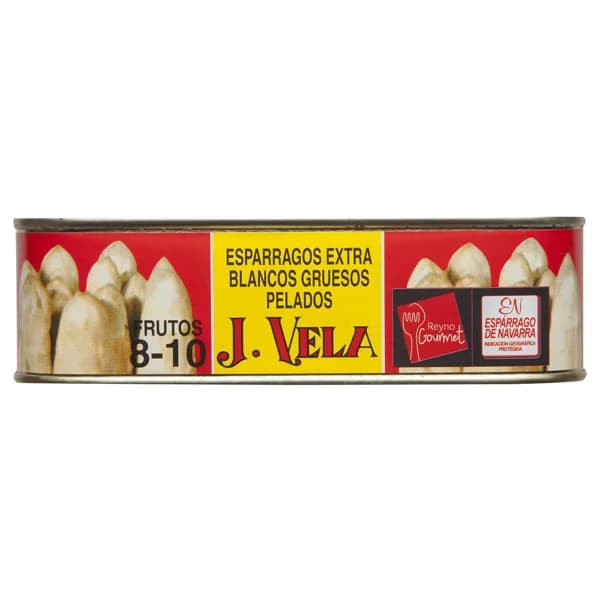 J. VELA Espárragos extra blancos gruesos pelados 8/10 pzs. 250 g. - 0.25 kg - Imagen del producto en Findit