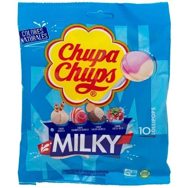 Caramelo con palo milky CHUPA CHUPS, bolsa 120 g - 1 ud - Imagen del producto en Findit
