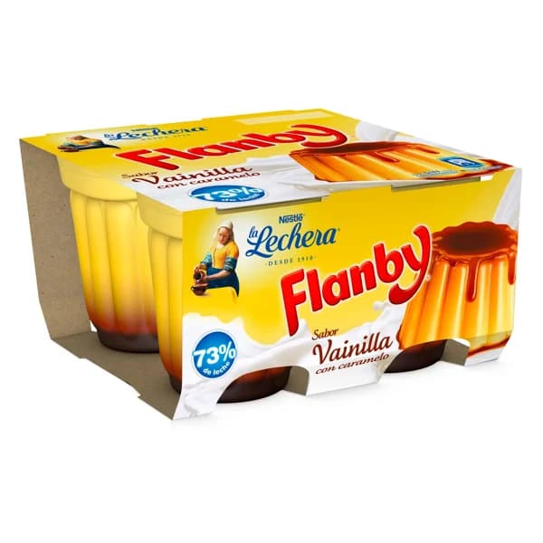 FLANBY Flan de vainilla 4 x 100 g. - 0.4 kg - Imagen del producto en Findit