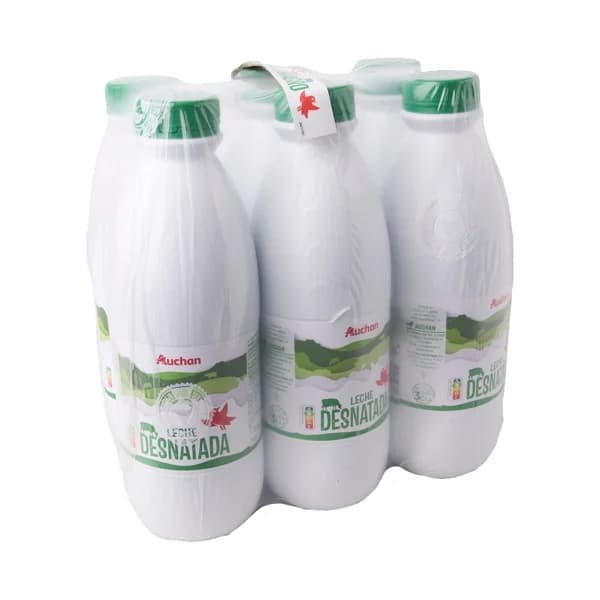 AUCHAN Leche de vaca desnatada 6 x 1,5 l Producto Alcampo. - 9 l - Imagen del producto en Findit