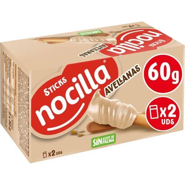 Sticks de leche NOCILLA, pack 2x30 g - 0.06 kg - Imagen del producto en Findit