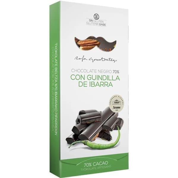 Chocolate negro 70% guindilla Ibarra R. GORROTXATEGI, caja 100 g - 0.1 kg - Imagen del producto en Findit