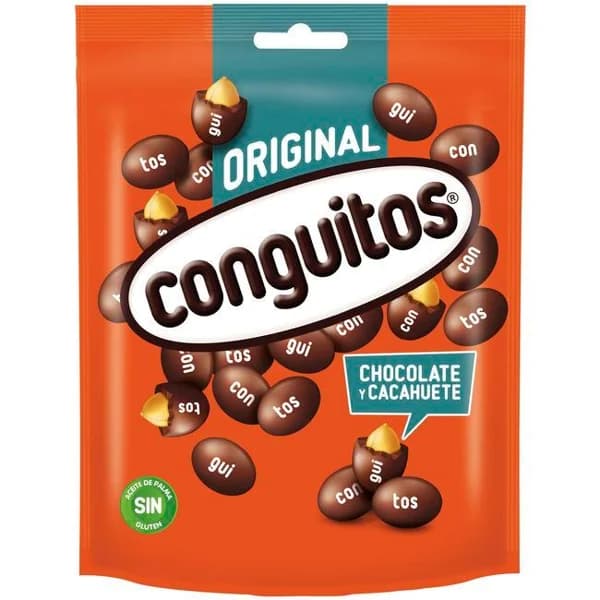 Cacahuetes recubiertos de choco CONGUITOS, doypack 200 g - 0.2 kg - Imagen del producto en Findit