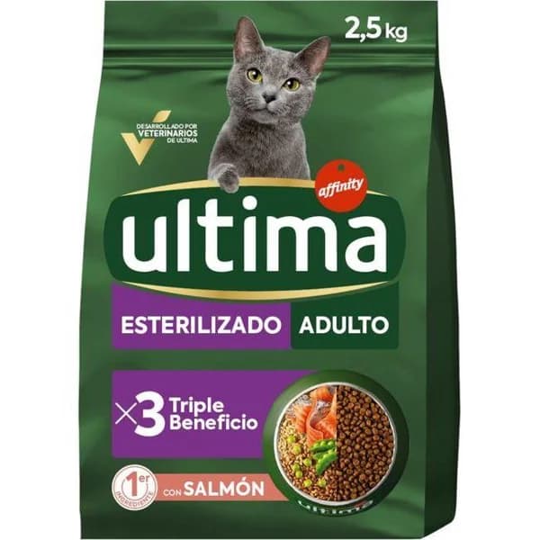 Alimento seco de salmón gato esterilizado ULTIMA, saco 2,5 kg - 2.5 kg - Imagen del producto en Findit