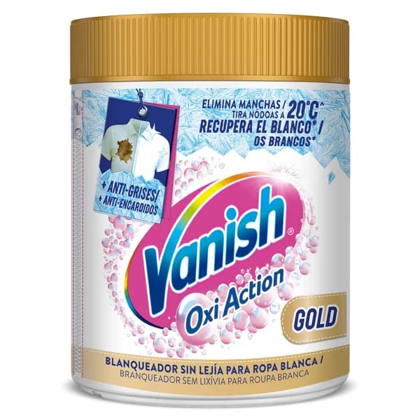 Quitamanchas para ropa blanca gold Vanish bote 400 g - 0.4 kg - Imagen del producto en Findit
